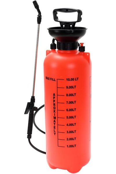 MFH TOOLS بخاخ يدوي للحدائق سعة 10 لتر (2.6 جالون) مع فوهة قابلة للتعديل وقفل...