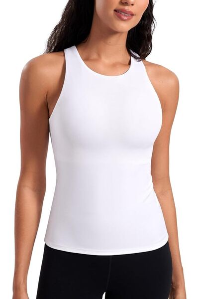 CRZ YOGA Butterluxe Womens Racerback Workout Tank Top with Built in Shelf Bra...