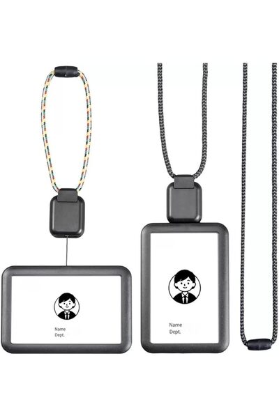 GENERAL Retractable Badge Holder with Short Lanyard, Id Card Holder with Deta...