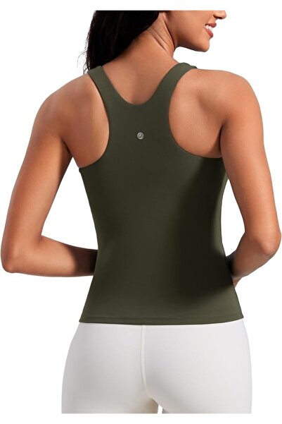 CRZ YOGA Butterluxe Womens Racerback Workout Tank Top with Built in Shelf Bra...