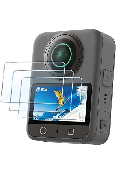 GENERAL 3 عبوات من واقي الشاشة الزجاجي المقوى لـ DJI Osmo 360 II/Osmo 360