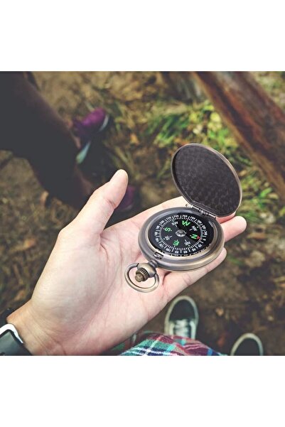 GENERAL Gelkways Zinc Alloy Portable Pocket Watch Compass Outdoor Navigation ...