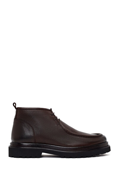 Derimod Men's Brown Lace-Up Leather Casual Boots Wm820005Ds