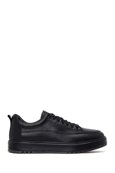Derimod Erkek Siyah Bağcıklı Kalın Tabanlı Deri Sneaker WM790010DK