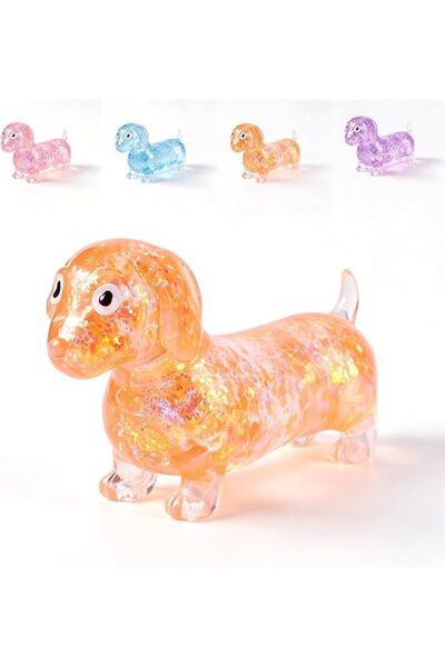 TERRIFI Dachshund Squishy, Slow Rising Dog Stress Ball, Soft TPR Squeeze Toy,...