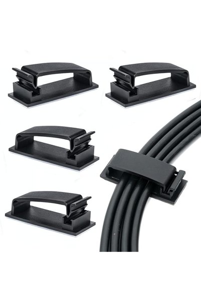KASTWAVE 50 Pcs Cable Clips, Self-Adhesive Cable Management, Cord Organizer f...