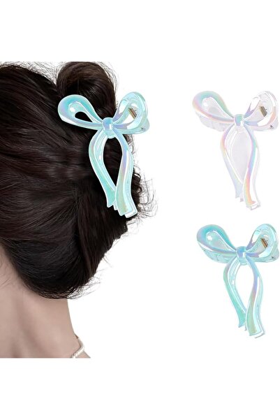 Tazweeq 2 Pcs Bow Hair Clips Elegant Hair Claw Butterfly Hair Accessories for...