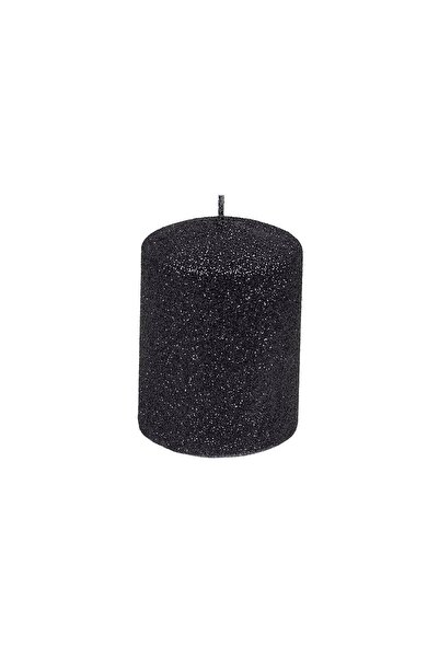 DD SHOP Lumanare Decorativa de Craciun Neagra cu Glitter Ø6x8.5cm - Lumanari ...