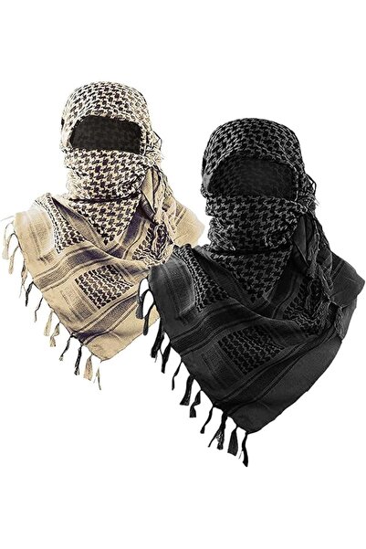 GENERAL Luxns Military Shemagh Tactical Desert Scarf / 100% Cotton Keffiyeh S...