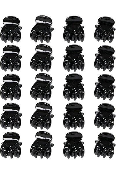 Roxolana Small Black Hair Claw Clips, Mini Plastic Jaw Hair Clips Non‑Slip Ha...