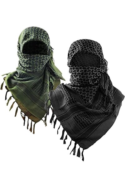 GENERAL Luxns Military Shemagh Tactical Desert Scarf / 100% Cotton Keffiyeh S...
