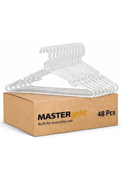 mastergold - 48 شماعة ملابس كريستالية بطول 40 سم |   علاقات ملابس ومعاطف متين...