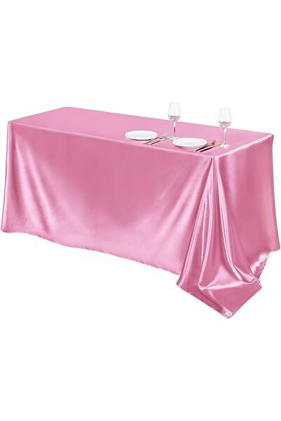 Yelajoy Satin Fabric Tablecloth 145x260cm, Washable Table Cloth for Outdoor, ...