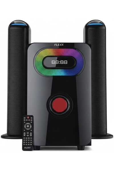 flexy 2.1 Home Theater System 7500W PMPO, Bluetooth 2.1, FM Radio, LED Lights...