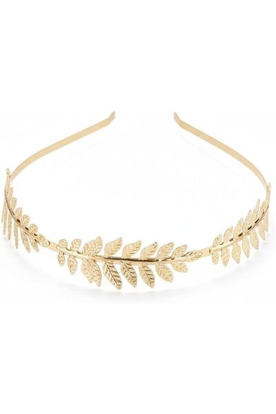 Sweet seven Elegant Leaf Headband, Gold Hair Accessory for Women, Secure and ...
