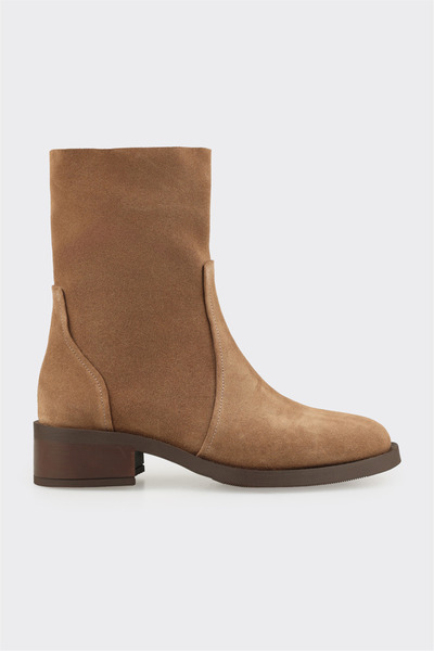 Elle Shoes Naturel Deri Kadın Günlük Bot