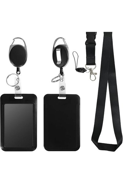 GENERAL Retractable ID Badge Holder with Breakaway Lanyard,Heavy Duty Badge R...