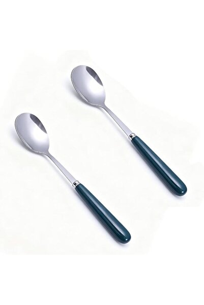 Sweet seven Stainless Steel Spoons, 6-Piece Set with Ceramic-Like Handles for...
