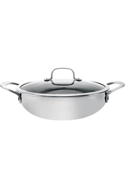 Generic 30cm Non-Stick Wokpan with Lid RF12642 Triply Stainless Steel Special...