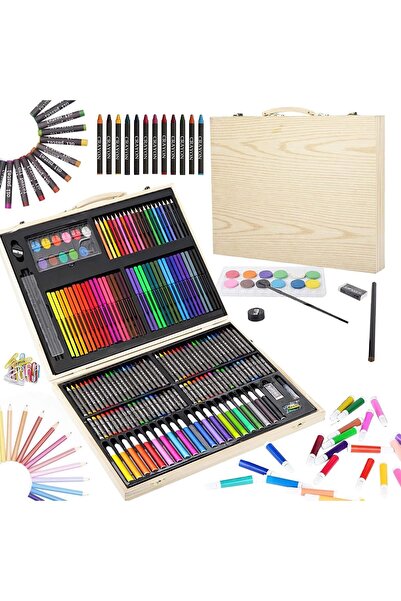 Generic 180-Piece Portable Art Set For Kids | Variety, Drawing, Painting, Cra...