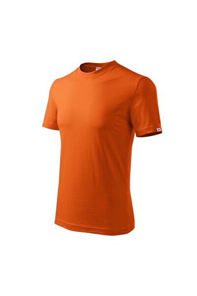 RIMECK Tricou unisex de bază (portocaliu (etichetă de brand))