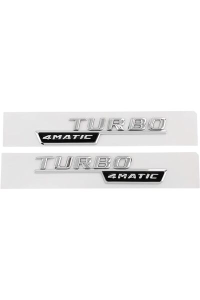 Generic ملصقات سيارات بشعار TURBO 4MATIC+ لسلسلة مرسيدس-بنز (أسود 4MATIC+)