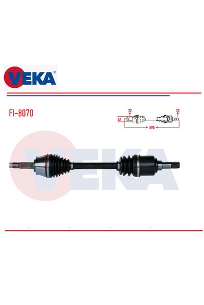 Veka Komple Aks Sol Siena Palio 1996-2005 Albea 2002-2010 1,2i 1,4i 1,6i 1,9d 595 MM. 46307898 FI-8070