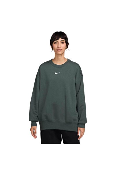 Nike Γυναικεία Αθλητικά Ρούχα Φούτερ Φλις Φοίνικας Oversized XS