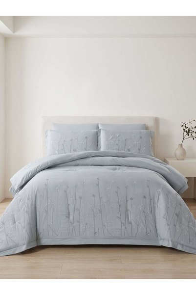 Home Prime Venice Lara Embroidered King Comforter Set 6 Pieces