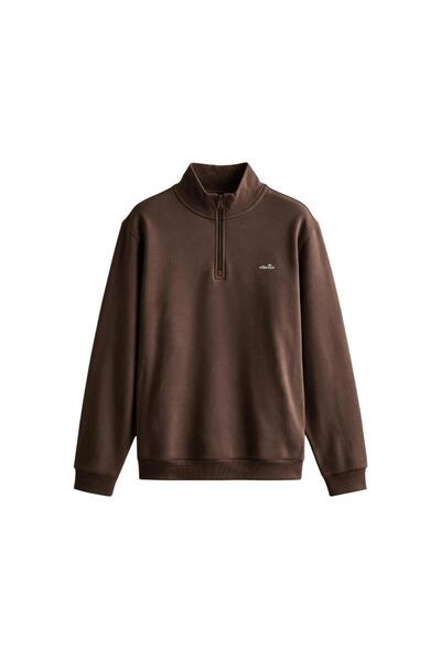Ellesse 6WM1010-BRW Ανδρικό φούτερ με μισό φερμουάρ - Καφέ
