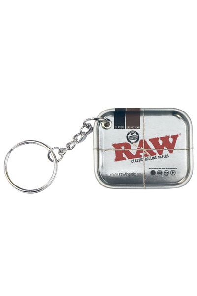 RAW Μεταλλικό Μπρελόκ με Μικρή Θήκη, Ασημί, 4.5x3.5εκ.