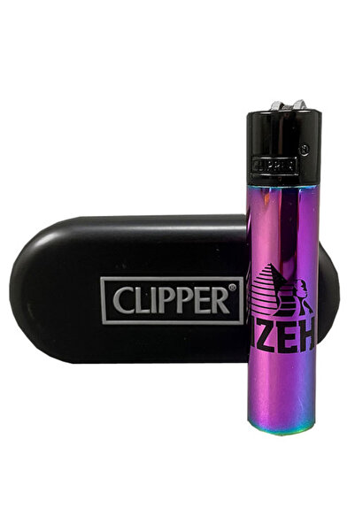Clipper Μεγάλος Μεταλλικός Αναπτήρας - Rainbow Gizeh Icy Colour Metal (Συλλεκ...