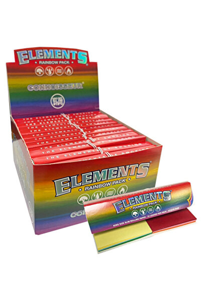 Element's Elements Χαρτάκια Στριφτούρας - Connoisseur - King Size Slim Rainbo...