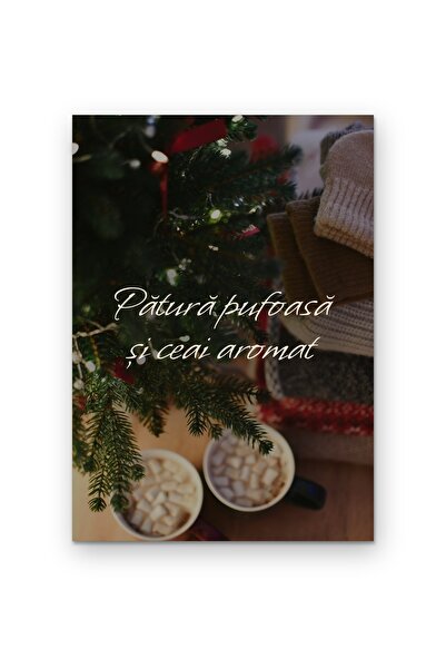 OEM Decorative Poster Fluffy Blanket and aromatic tea, Minimalist Design, Car...