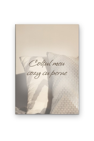 OEM Decorative Poster with Quote My cozy corner with pillows, Minimalist Styl...