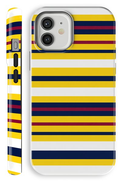 WANNA PROTECT (Magsafe) iPhone 12 Bold Stripes Double Layer Glossy Protect Ph...