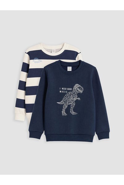 LC Waikiki 2-Piece Printed Boys' Thick Sweatshirt for Style Enthusiasts from Uzg Store