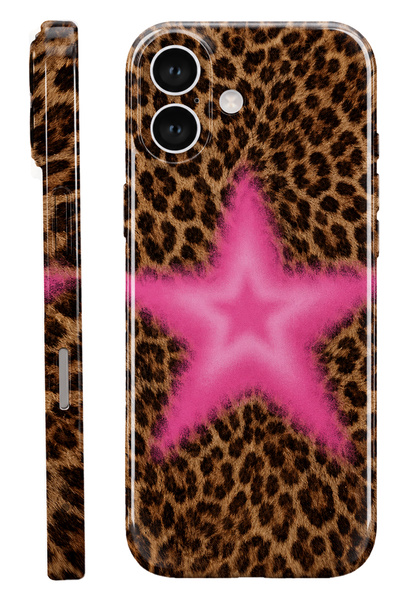 WANNA PROTECT Samsung A07 Pink Star Leopard Protect Slim Glossy Full Covering...