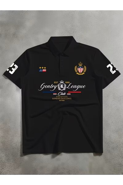 l'eivor Gentry League Club Prestige Printed Polo Collar Regular Fit Printed M...