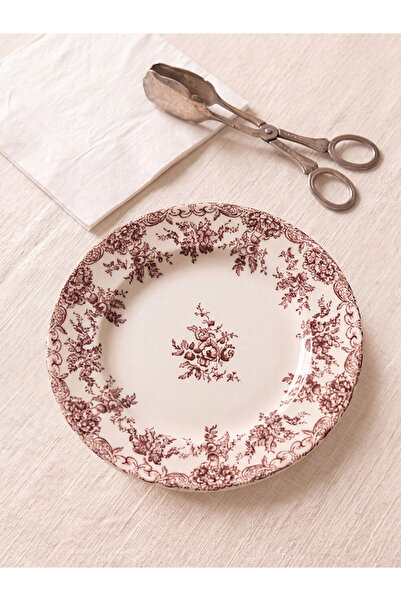 LC Waikiki Flower Embroidered Porcelain Cake Plate 19 cm for Style Enthusiast...
