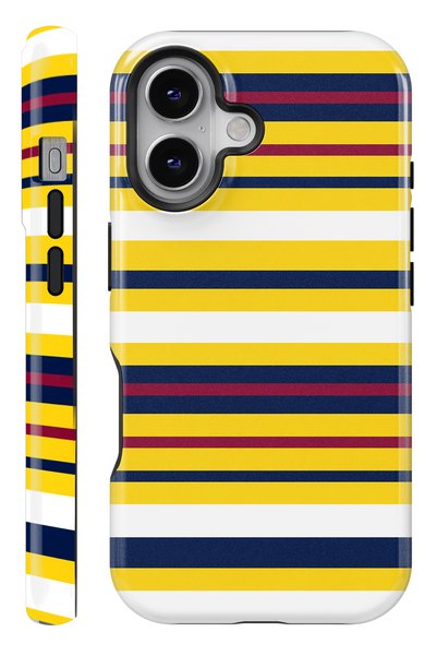 WANNA PROTECT (Magsafe) iPhone 16 Bold Stripes Double Layer Glossy Protect Ph...