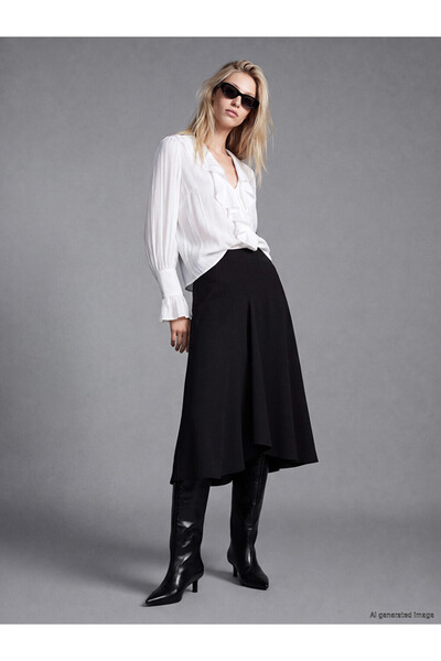 LC Waikiki Esvab • Modern & Distinctive Asymmetrical Skirt with Zipper at the...