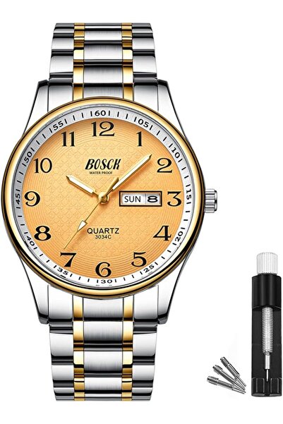 Bosck ساعة يد انالوج للرجال من بوسك، ساعة أعمال ستانلس ستيل للرجال مقاس 40 مل...