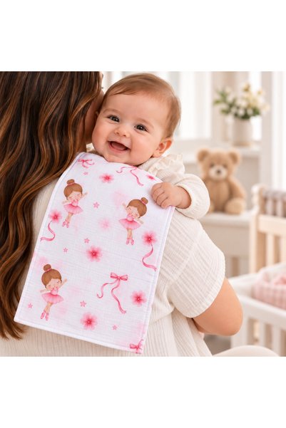 Genel Markalar Çift Katlı %100 Pamuk Müslin Bebek Omuz Mendili – 25×50 cm – G...