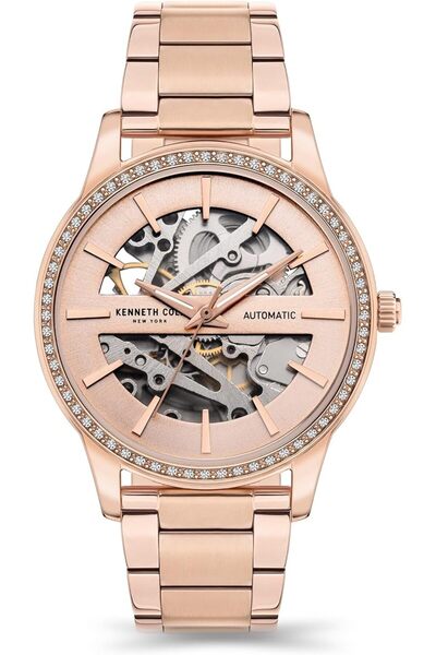 Kenneth Cole New York ساعة أوتوماتيكية نسائية من الفولاذ المقاوم للصدأ مقاس 3...