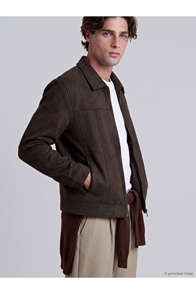 LC Waikiki Esvab • Modern & Distinctive Loose Fit Suede Look Men's Jacket