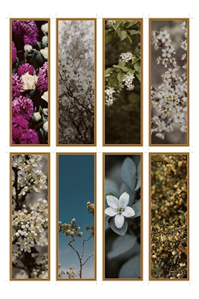 OEM Set 8 Semne de Carte cu Tema Inflorire de Chaparral, Design Elegant, Cart...