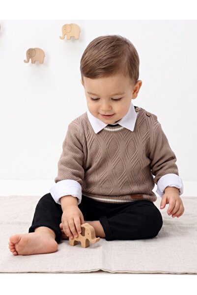 MiniKids Compleu premium elegant pentru copii, bej