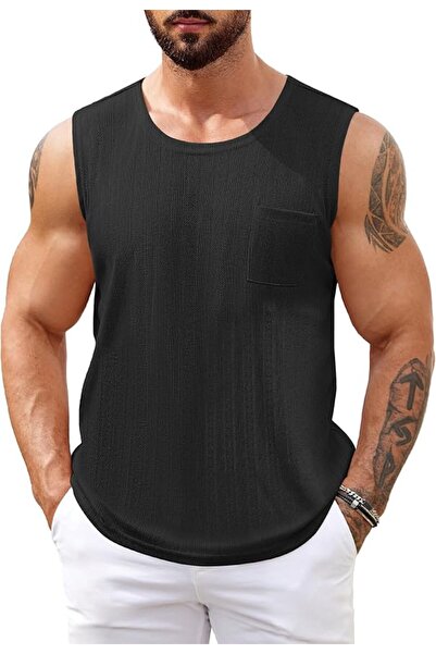 GENERAL COOFANDY Men's Knit Tank Tops Casual Sleeveless T Shirts Beach Tank S...
