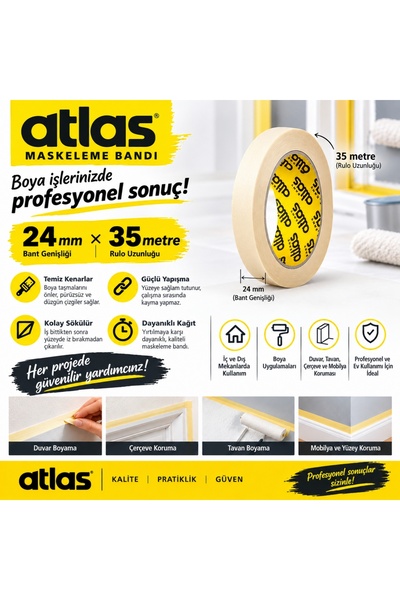 ATLAS KAĞIT MASKELEME BANDI